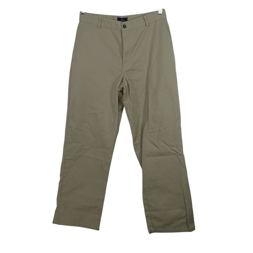Dockers Tan Khaki Pants Boys Size 20 Regular School Uniform Flat Front FLAW